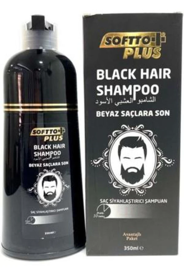 Softto Plus Black Hair Şampuan 350 Ml