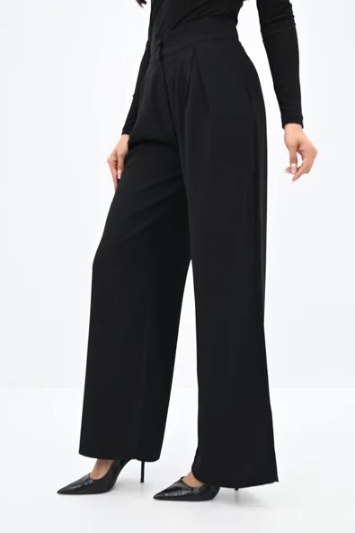 Kadın Palazzo Cep Detaylı Pantolon 6270-24 - 4