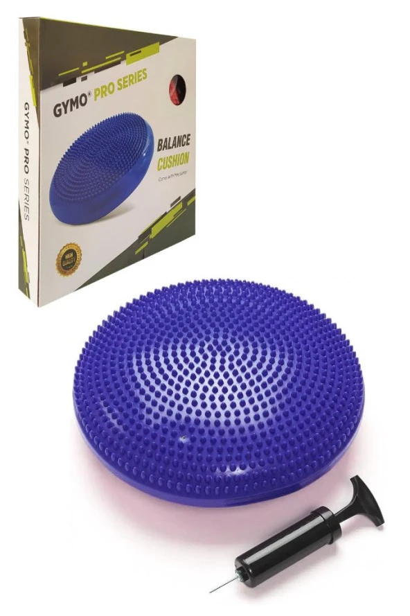 Gymo Pompalı Denge Yastığı Balance Disk Denge Pedi 33cm Mavi