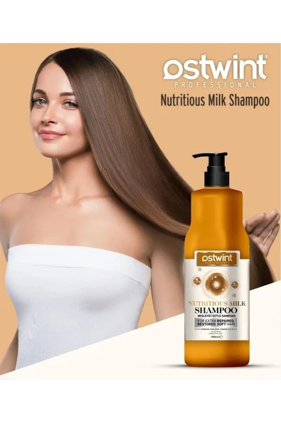 Ostwint Besleyici Sütlü Şampuan 1000ml Kepeğe Karşı Etkili - Resim 2