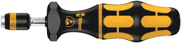 Wera 7400 Serisi ESD Kraftform Ayarlanabilir Torklu Tornavida (0,1-3,0 Nm), Rapidaptor Hızlı Uç Değiştirme Mandrenli, 74