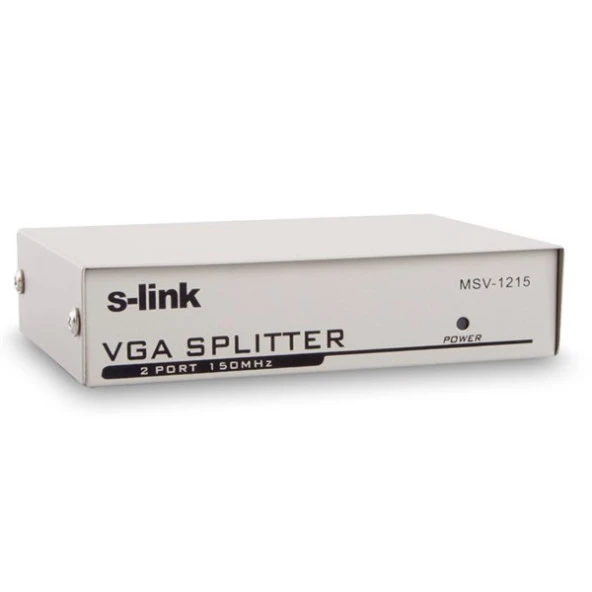 S-LINK 2port MSV-1215 2x 15pin DSub 1920x1440 150mhz Vga,Video Splitter ürün görseli