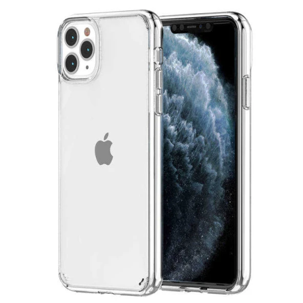 Apple iPhone 11 Pro Max Kılıf Kamera Çıkıntılı Şeffaf Darbe Emici Sert Silikon Kapak (COSS)