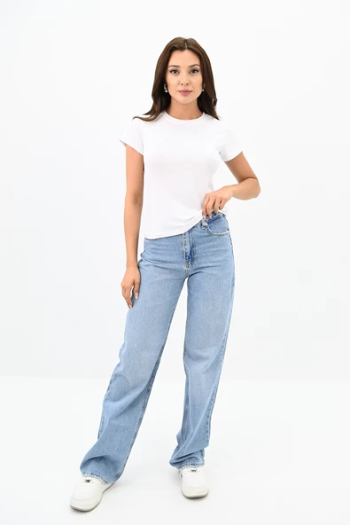 Kadın Kısa Kollu Basic T-shirt 1775-25 - 8