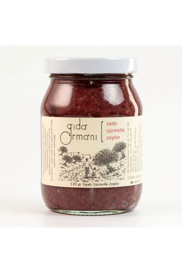 Doğal Fermente Siyah Sürmelik Zeytin 185 g - Gıda Ormanı