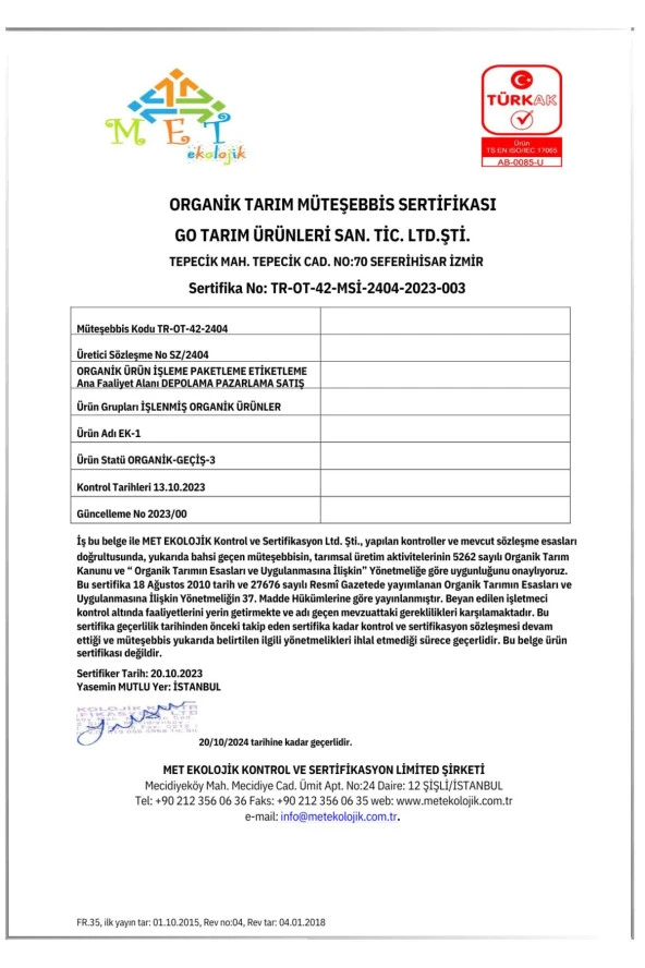 Organik Makarna (Süt ve Yumurta İçermeyen-200 g) ve Bebek Siyah Sürmelik Zeytin 185 g - 3