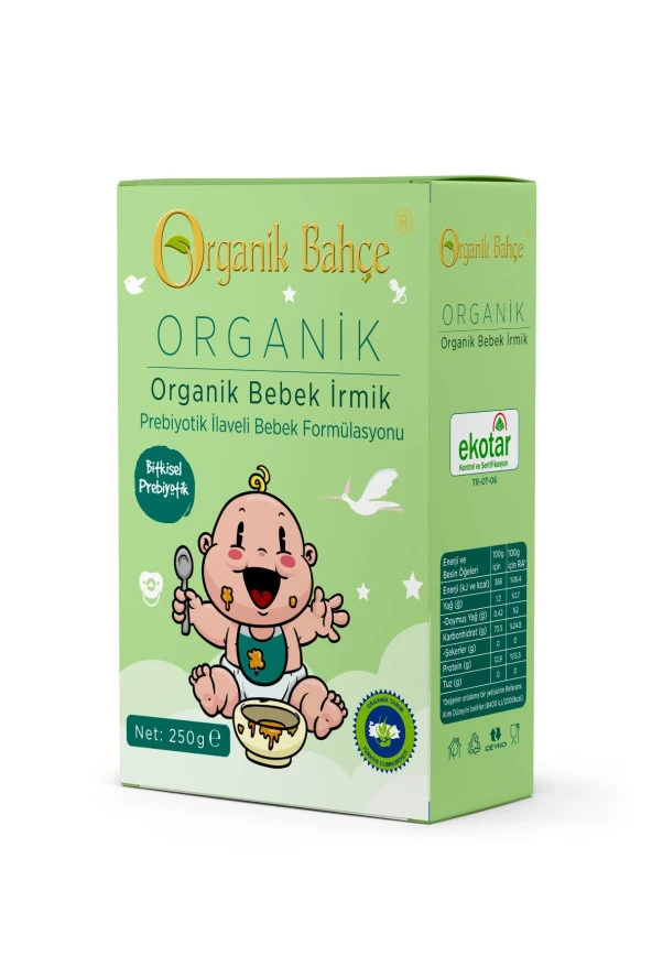 Organik Bebek Irmik 250 gr