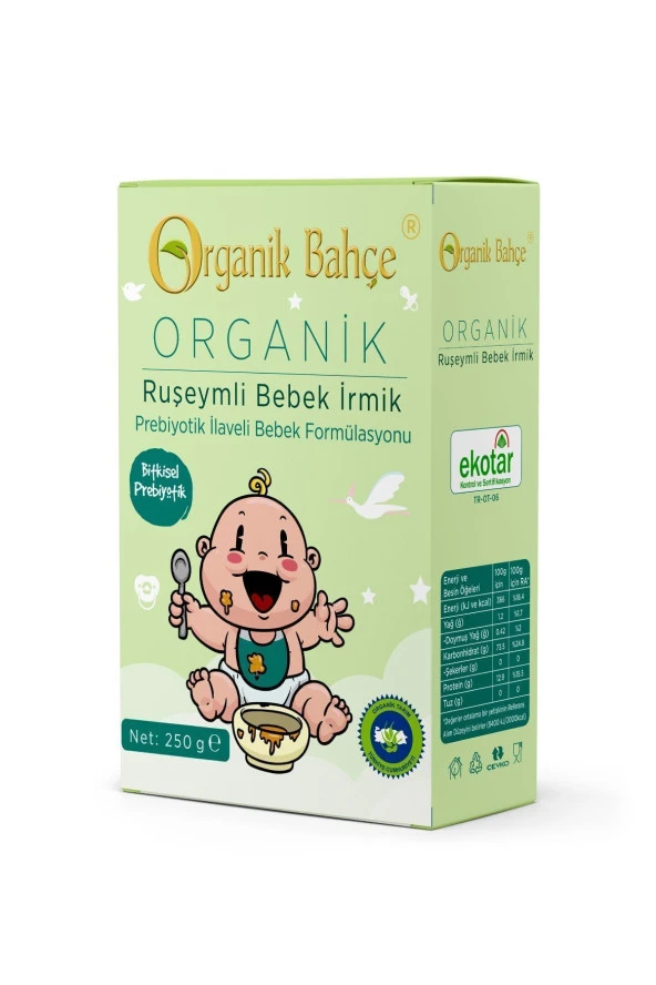 Organik Ruşeymli Bebek Irmik 250 gr