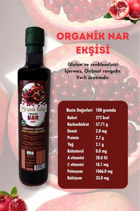 Soğuk Sıkım Karadut Özü - Keçiboynuzu Özü - Nar Ekşisi - Elma Sirkesi - Elma Konsantresi 5 x 680 gr - 3