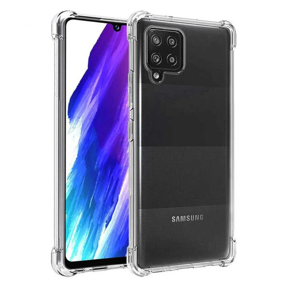 Samsung Galaxy M12 Şeffaf Kılıf Köşelerde Darbelere Karşı Ultra Kalınlık (ANTİSHOCK)