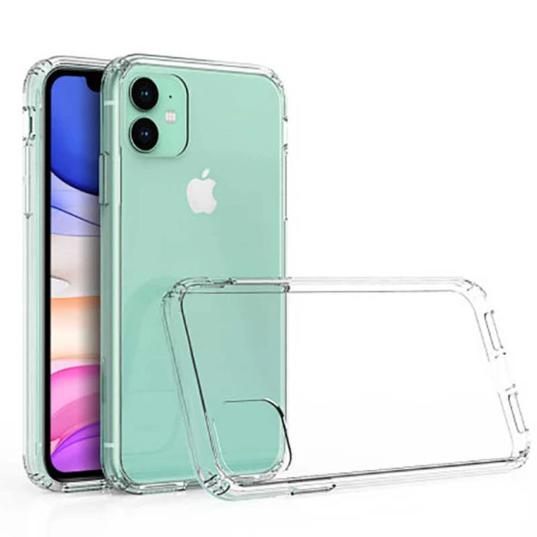 Apple iPhone 11 Şeffaf Kılıf Köşelerde Darbelere Karşı Ultra Kalınlık (ANTİSHOCK)