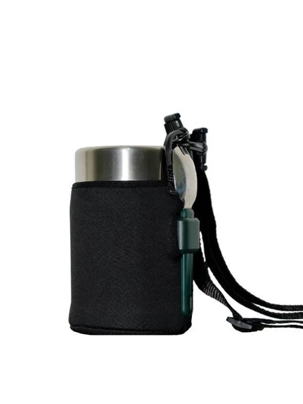 Safir Kamp Stanleye 0.40 Lt Kaşıklı Yemek Termosu İle Uyumlu Neopren Kılıf Omuz Askılı - 3