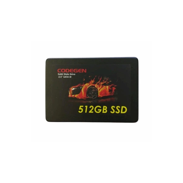 CODEGEN 512GB CDG-512GB-SSD25 500- 450MB/s SSD SATA-3 Disk