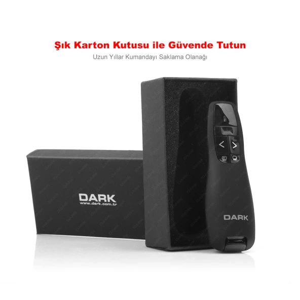 Dark Dk-Ac-Wp07 2.4 Ghz Kırmızı Lazerli Kablosuz Presenter Siyah - Resim 2