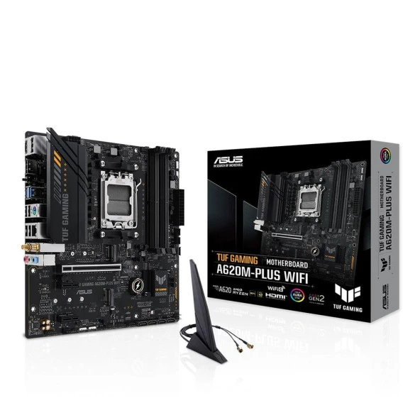 ASUS TUF A620M-PLUS GAMING WIFI-6 DDR5 HDMI-DP PCIE 4.0 AM5 mATX