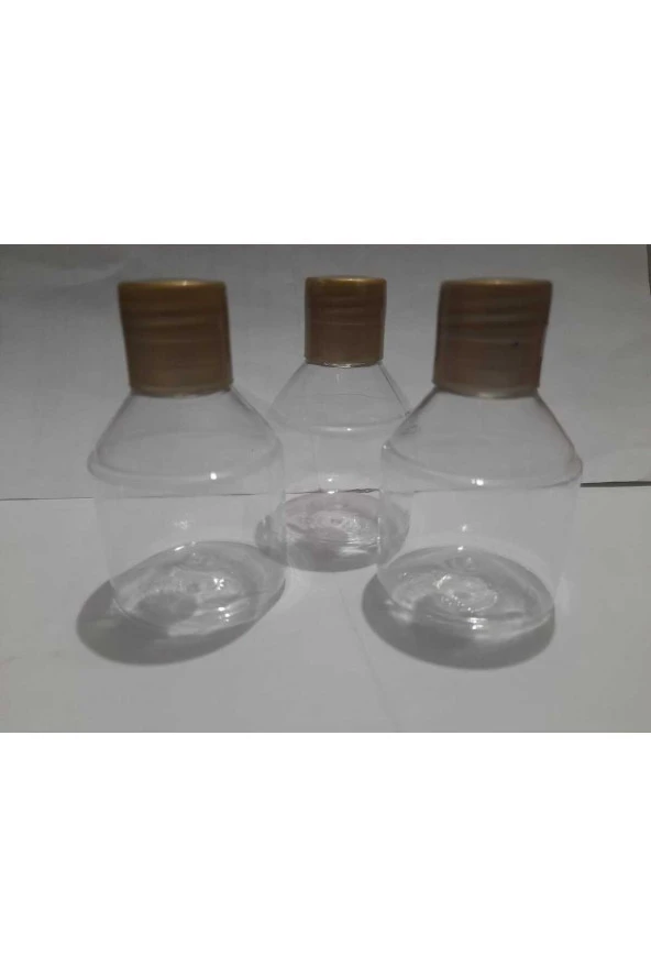 50 Adet Mini Boş Plastik Pet Şişe Damacana Şişe Kapak.şampuan Duş Jeli Saç Kremi Kuaför Otel Tipi - Resim 4
