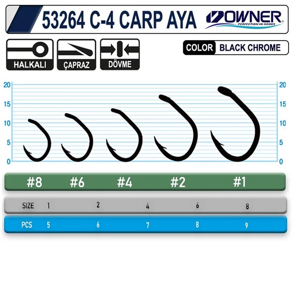 Owner 53264 C-4 Carp Aya  Olta İğnesi - 2