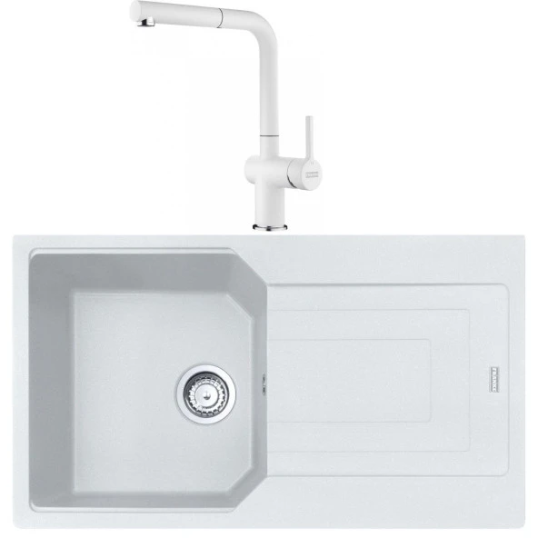 Franke Urban UBG 611-86 Bianco Granit Eviye-Active Plus Doccia 2.0 Batarya Seti