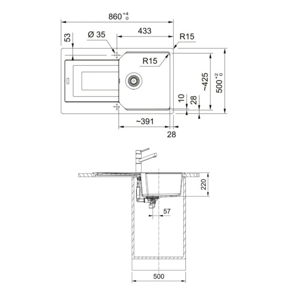 Franke Urban UBG 611-86 Bianco Granit Eviye-Active Plus Doccia 2.0 Batarya Seti - 4