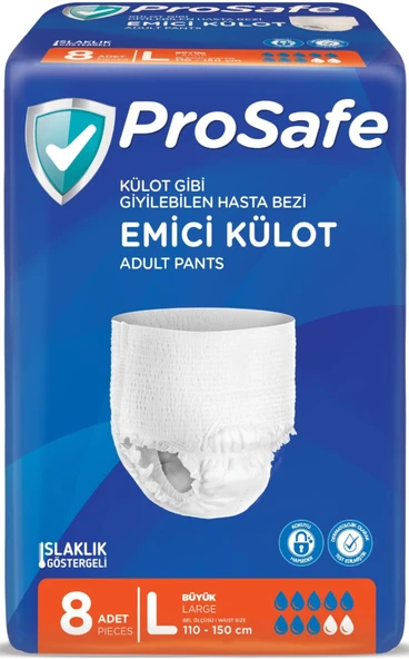 Prosafe Emici Külot Hasta Bezi Büyük-Large 72 Adet (9PK*8) - 2