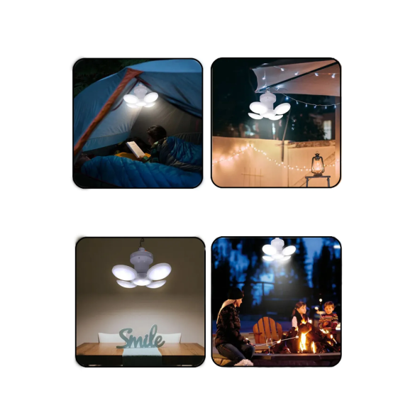 Güneş Enerjili  Taşınabilir Işık Yüksek Güç Şarj Edilebilir Led Lamba Açık hava Aydınlatması - 7