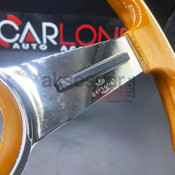 Personel Ahşap Vintage Retro 38cm Direksiyon- Etiketçilere Özel Şık Ahşap Direksiyon - 2