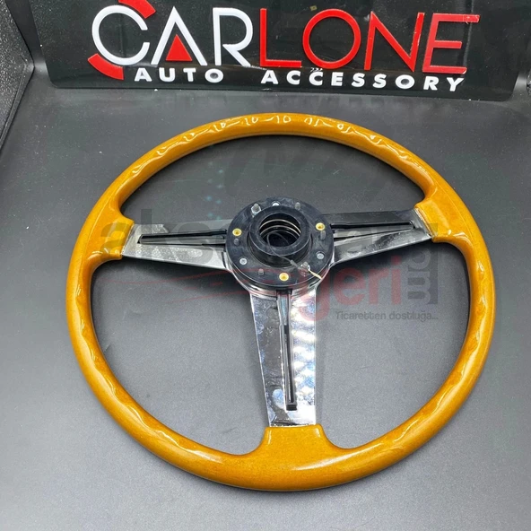 Personel Ahşap Vintage Retro 38cm Direksiyon- Etiketçilere Özel Şık Ahşap Direksiyon - 3