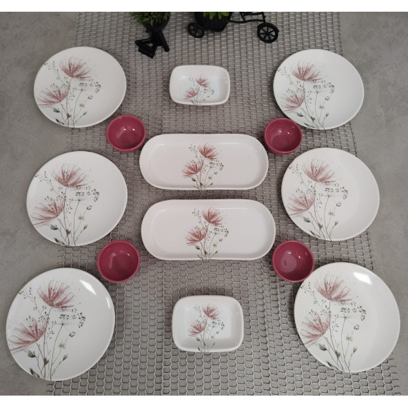 Keramika Takım Kahvlatı Hindiba 14 Parça 6 Kişilik