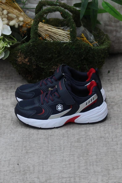 Lumberjack Pol Jr Lacivert Kırmızı Hafif Orijinal Ürün Rahat Erkek Çocuk Ayakkabı - Resim 3