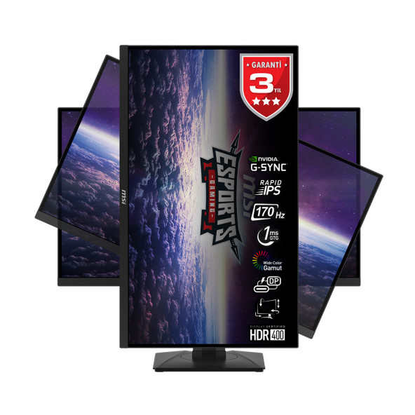 MSI 27'' G274QPF QD Flat IPS 2560X1440 (WQHD) 16:9 170HZ 1MS Gaming Monitor - 5