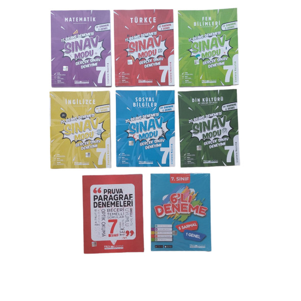 PRUVA AKADEMİ 7.SINIF SINAV MODU 8 KİTAP SET