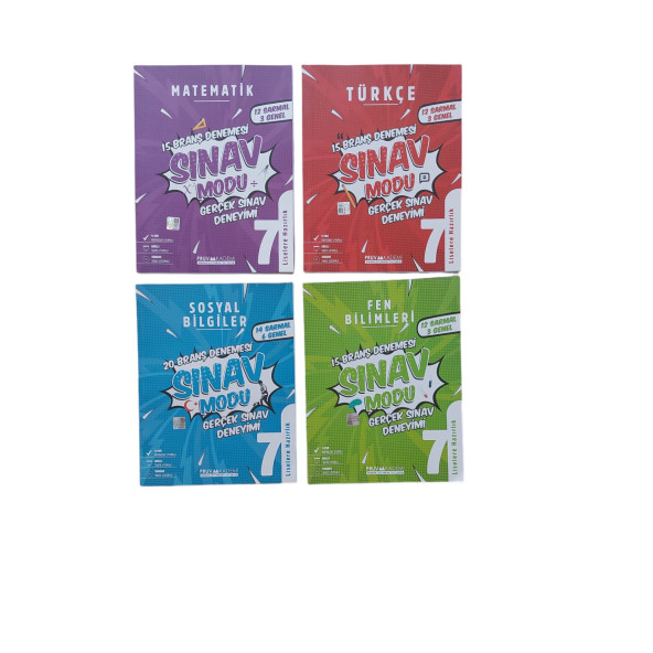 PRUVA AKADEMİ 7.SINIF SINAV MODU 4 KİTAP SET