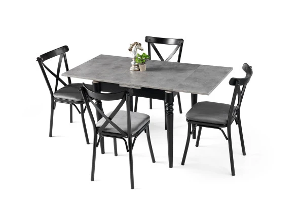 Erezoğulları Mobilya Pınar Bahar Açılır Mutfak Masa Sandalye Takımı 70x80 - Resim 2