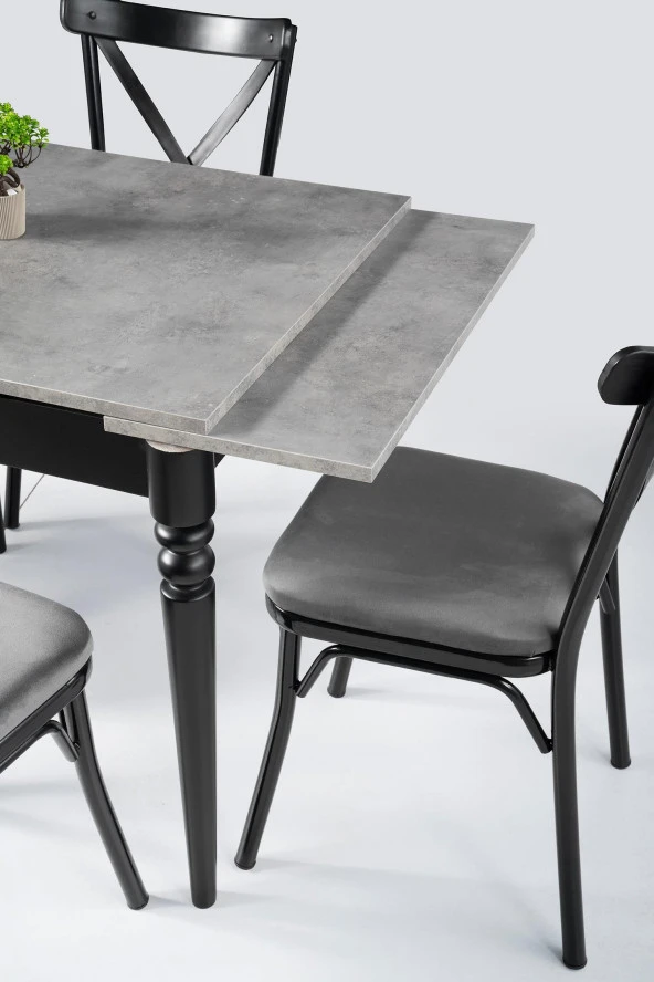 Erezoğulları Mobilya Pınar Bahar Açılır Mutfak Masa Sandalye Takımı 70x80 - Resim 3