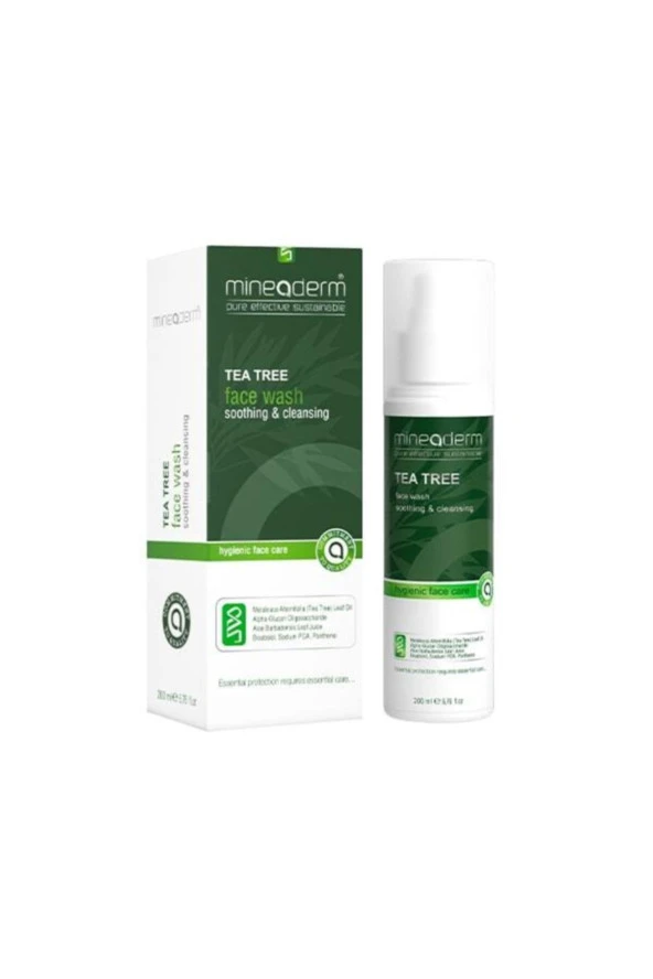 Mineaderm Tea Tree Face Wash-Yüz Yıkama Jeli 200ml