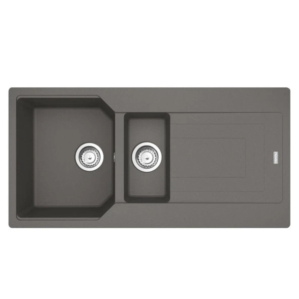 Franke Urban UBG 651-100 Stone Grey Granit Eviye-Active Plus Doccia 2.0 Batarya Seti - 2