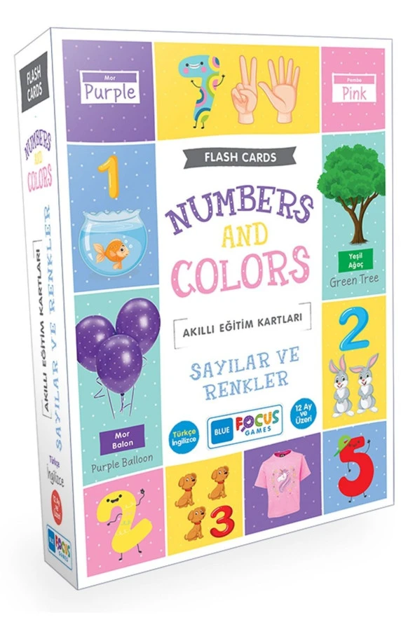 Blue Focus Sayılar Ve Renkler Numbers And Colors - Flash Cards BF180