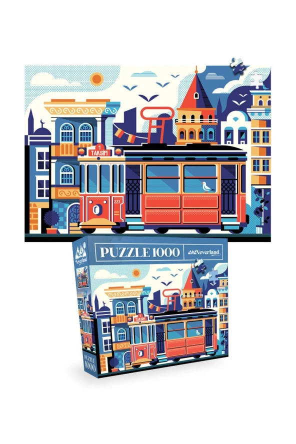 Neverland 3 ADET 1000 PARÇA PUZZLE - YILDIZLI GECE ve İSTANBUL ve ISTANBUL EVENING - NL440-358-441 - 3
