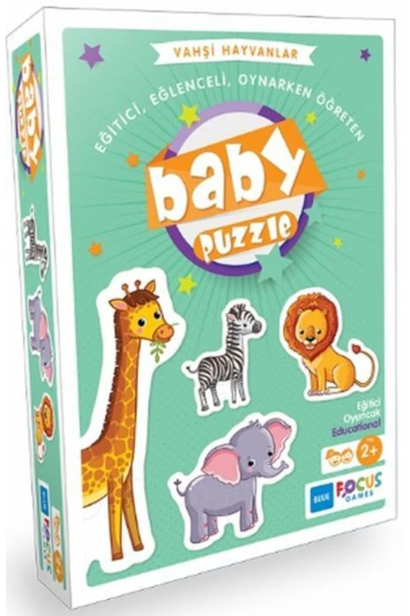 Blue Focus Baby Puzzle - Vahşi Hayvanlar