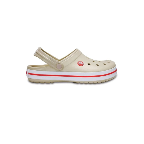 CROCS CROCBAND BEJ KIRMIZI ÇİZGİLİ ÇOCUK TERLİK