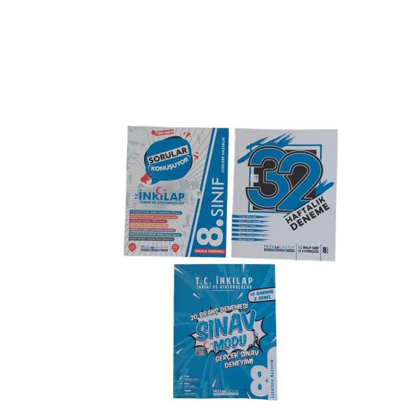 PRUVA AKADEMİ 8.SINIF İNKILAP TARİHİ 3 KİTAP SET