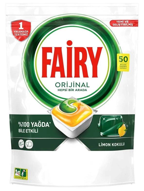 Fairy Bulaşık Makinesi Kapsülü Hepsi Bir Arada 50 Tablet