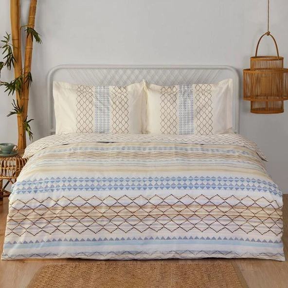 Özdilek Çift Kişilik Ranforce Nevresim Takımı Morocco Mavi - Resim 2