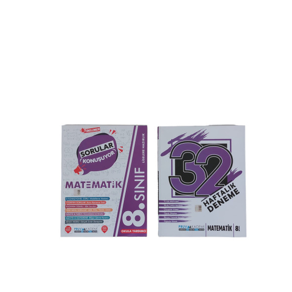 PRUVA AKADEMİ 8.SINIF MATEMATİK SORU BANKASI + 32 HAFTALIK DENEME