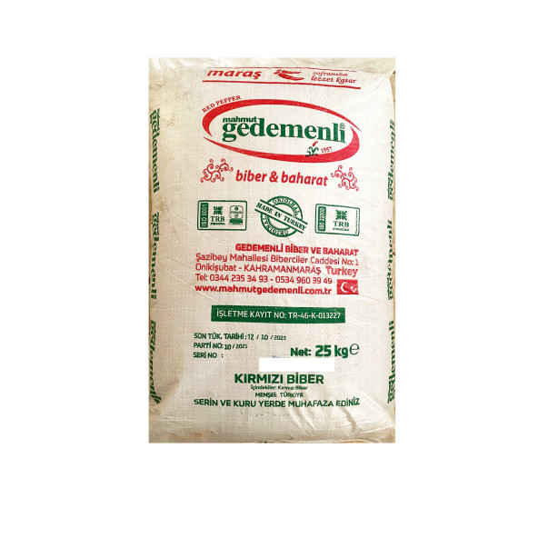 MARAŞ DÖVME BİBER 25 KG ürün görseli