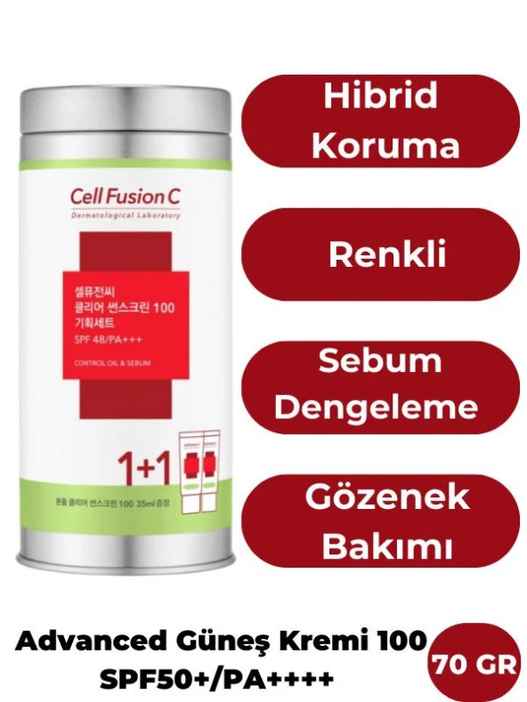 Cell Fusion C Advanced Clear Sunscreen 100 SPF50+/PA++++ 35ml+35ml Set