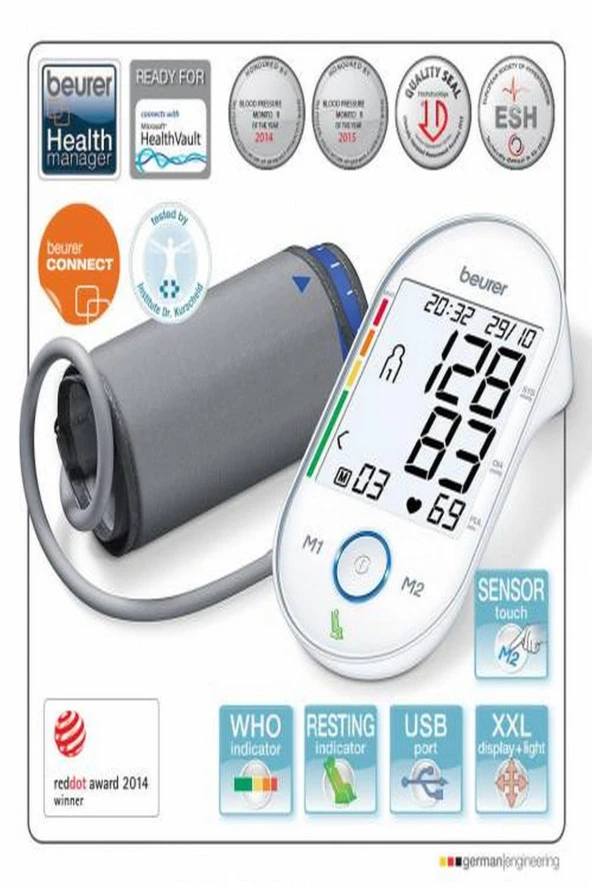 BEURER BM 55 TANSİYON ALETİ-ÜST KOLDAN ÖLÇÜM-NABIZ ÖLÇER - 6