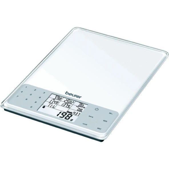Beurer DS 61 950 kayıtlı gıda için besin ve enerji değerlerine sahip Mutfak Tartısı - 3