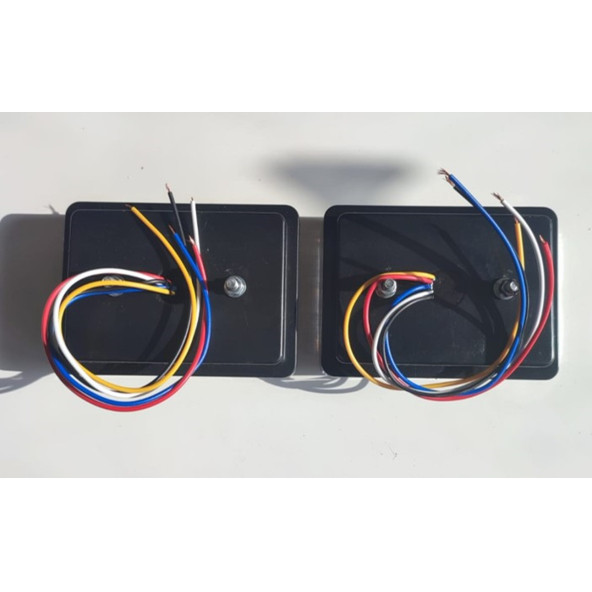 Neon Ledli Kare Stop Lambası 12-24 Volt 4 Fonksiyonlu 2 Adet - 2