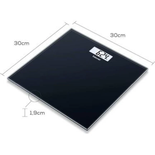 Beurer GS 10 Banyo Tartısı Baskül Siyah 180 kg Kapasite - 3